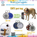 aluminum pet tag with clear epoxy for dogs cats